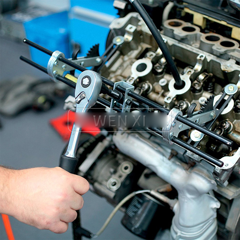 Spring Compressor Tool - Gereedschapsset voor motorklepveerspanner Geen verwijdering Doorsteektang