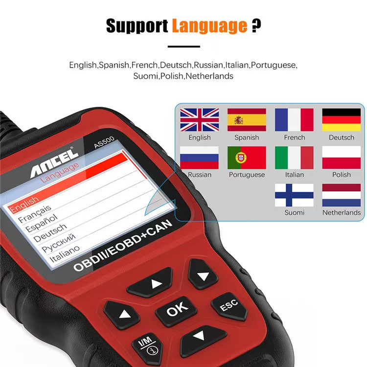 Car Diagnostic Tool - Alle OBDII-functies, meertalig, auto-motoranalysator, foutdiagnose, reparatietool,