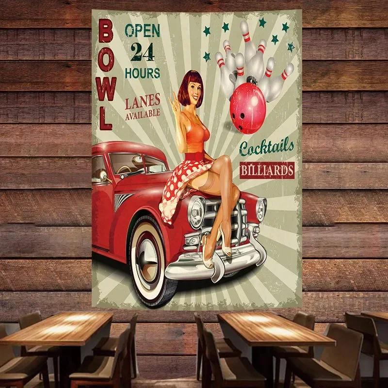 Auto Repair Shop Hours - KOM OPEN 24-UUR Vintage Auto Poster