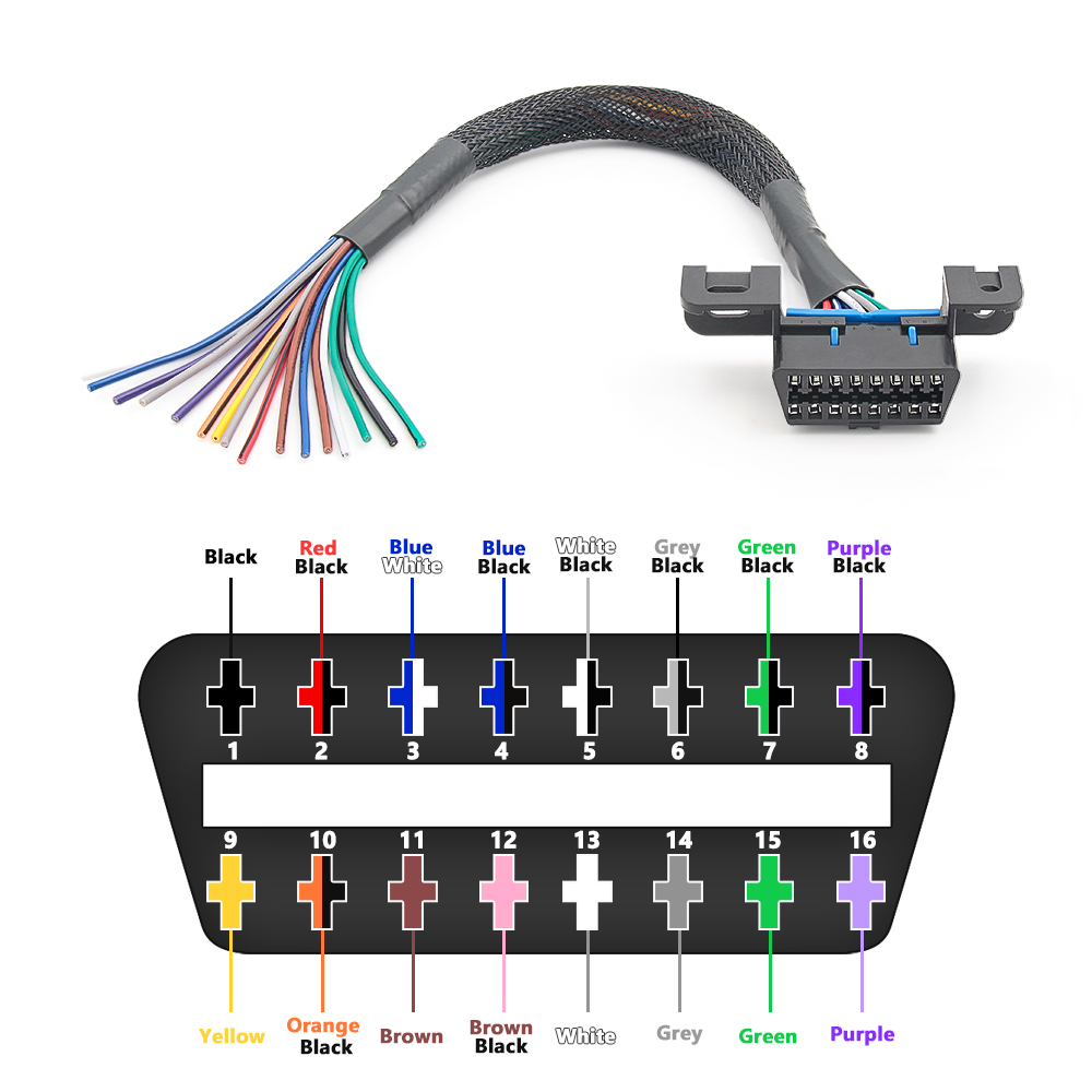 Car Diagnostic Tool - 10 Cm/30 Cm Diy 16pin J1962