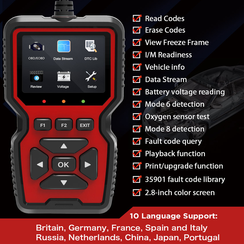 V519 OBDII Code Reader Auto Di - Car Diagnostic Tool recensie en prijs