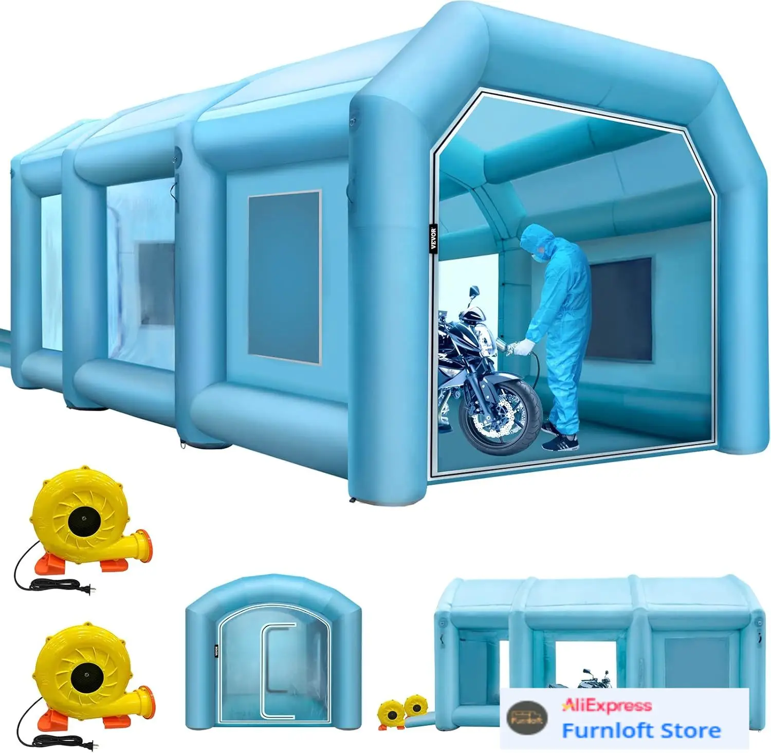 Opblaasbare spuitcabine, 29,5x - Inflatable Paint Booth recensie en prijs