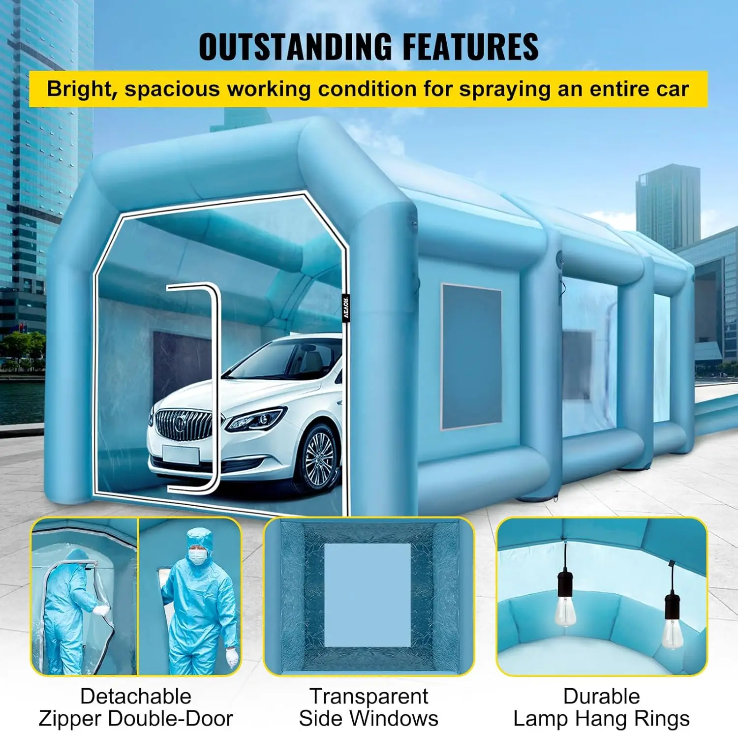 Opblaasbare spuitcabine, 29,5x - Inflatable Paint Booth recensie en prijs